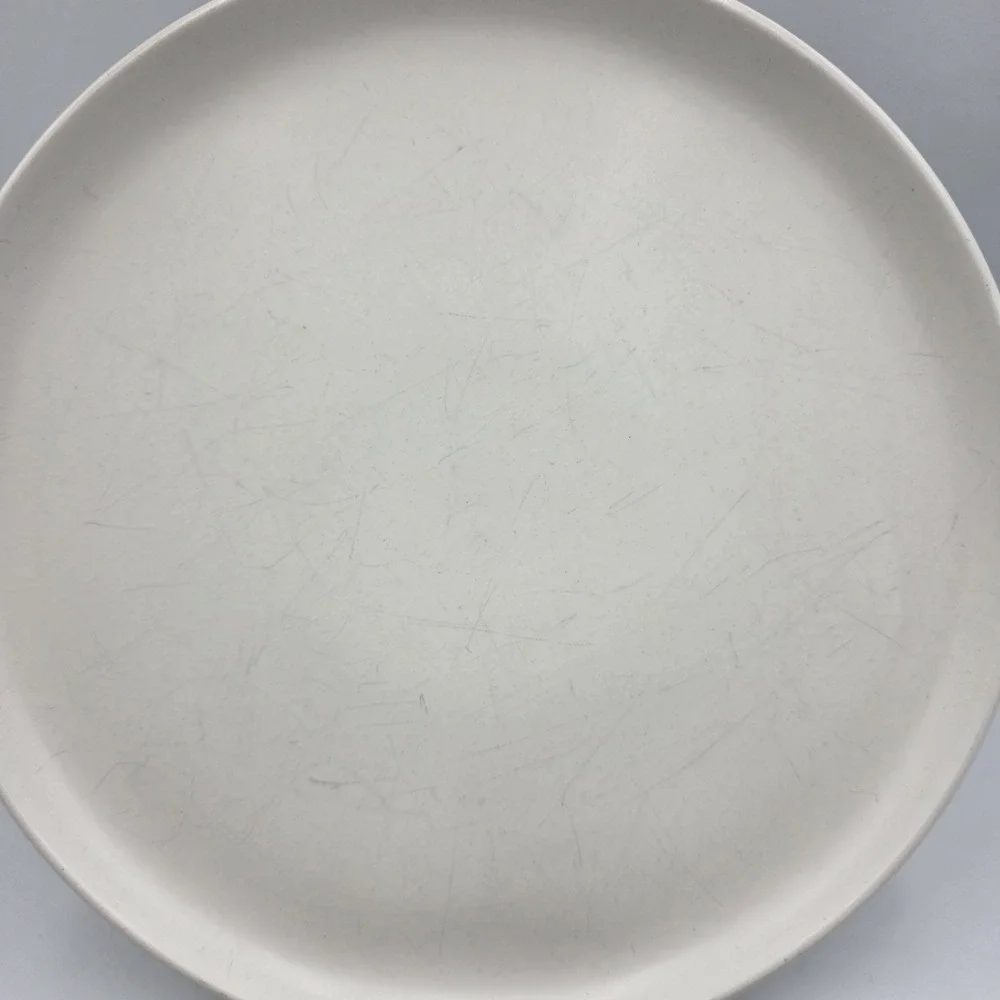 Crate & Barrel 2 Round White Matte 8 3/4